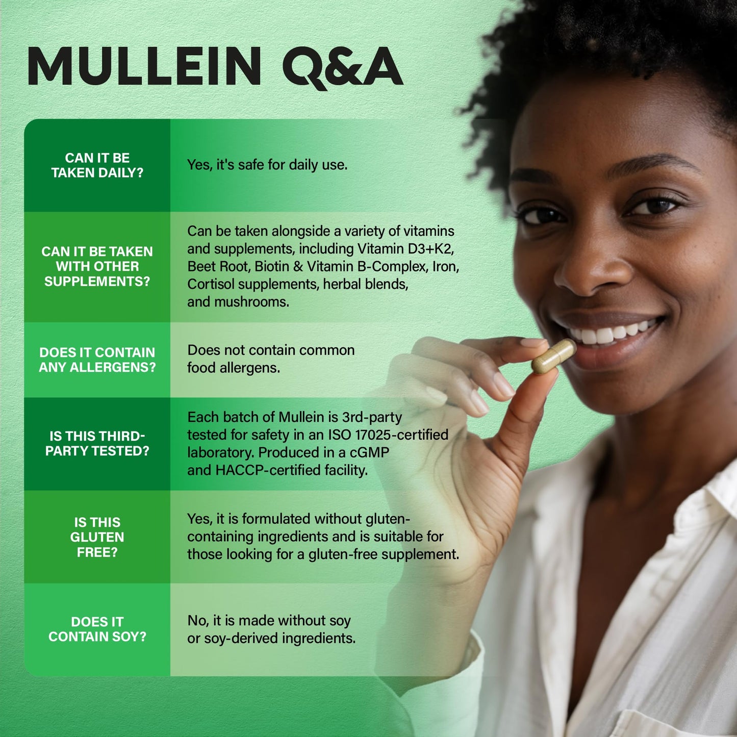 Mullein Lung Detox - Mullein Leaf 10:1 Extract Supplement - 60 Vegan Caps
