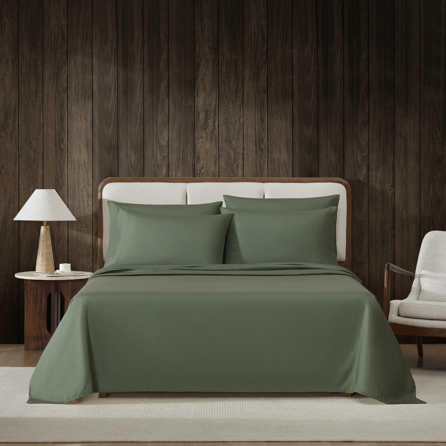 Eddie Bauer - Sheets, Super Soft Bedding with Matching Pillowcases, Temperature-Regulating Fabric, All-Around Comfort, Solid Room Essentials (Logan Green, King)