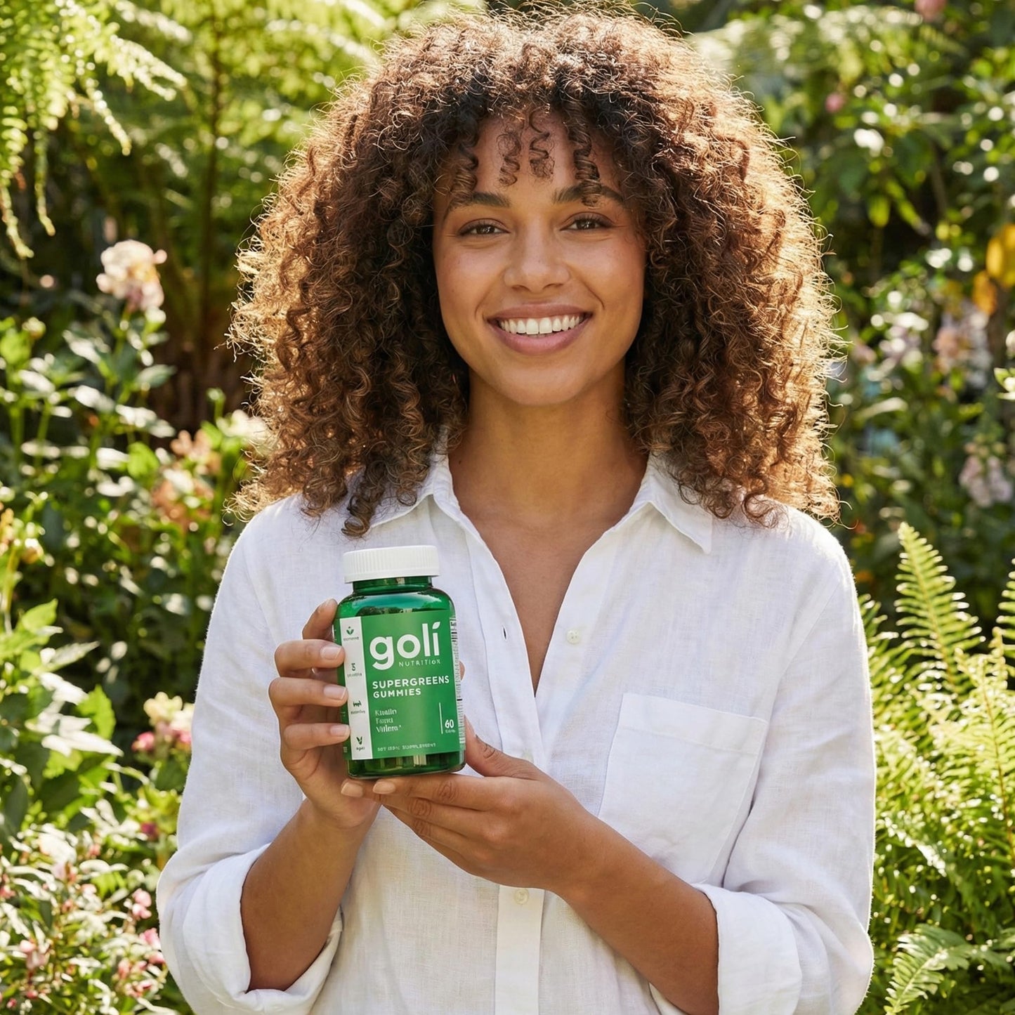 Goli SuperGreen Vitamin Gummy - 60 Count - Essential Vitamins and Minerals - Plant-Based, Vegan, Gluten-Free & Gelatin Free - Health from Within, Pack of 1