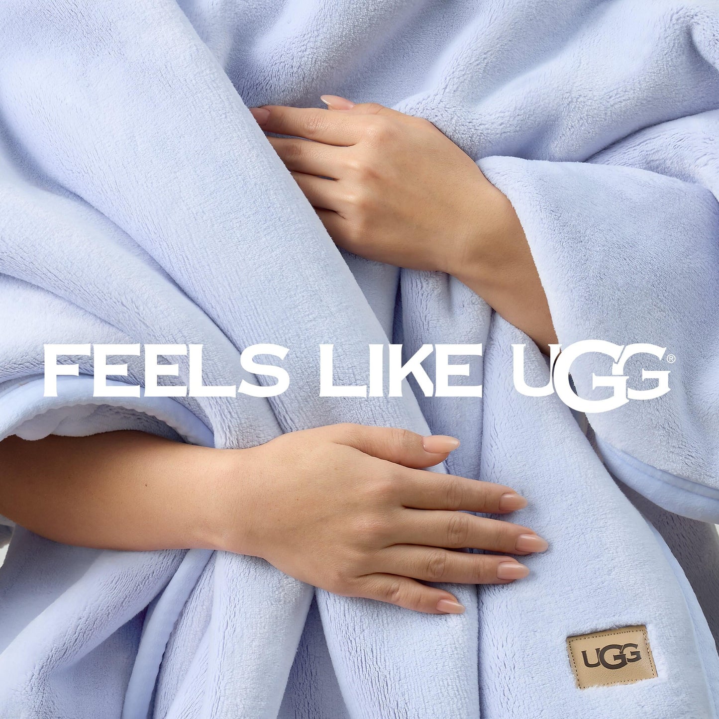 UGG Coco Throw Blanket, Soft Luxury Fleece for Sofa, 50" x 70", Lavender