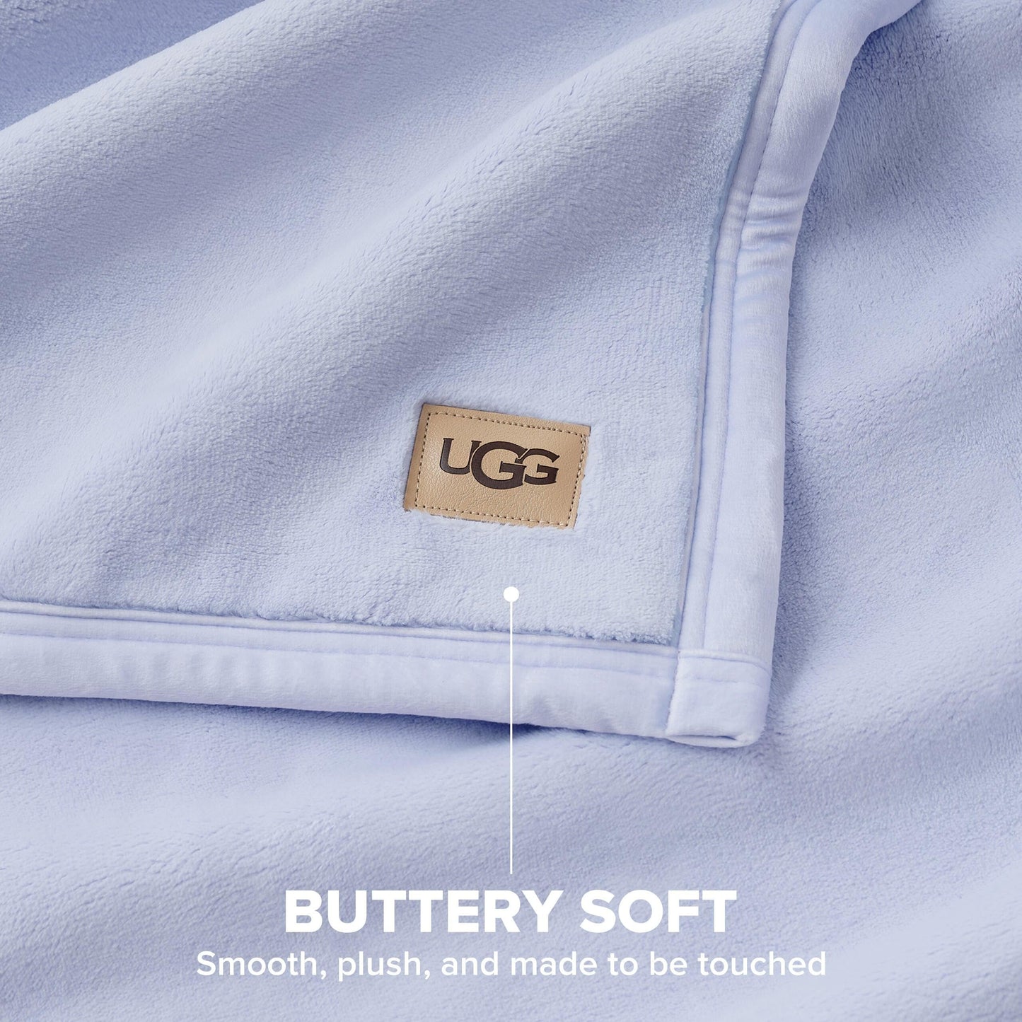 UGG Coco Throw Blanket, Soft Luxury Fleece for Sofa, 50" x 70", Lavender