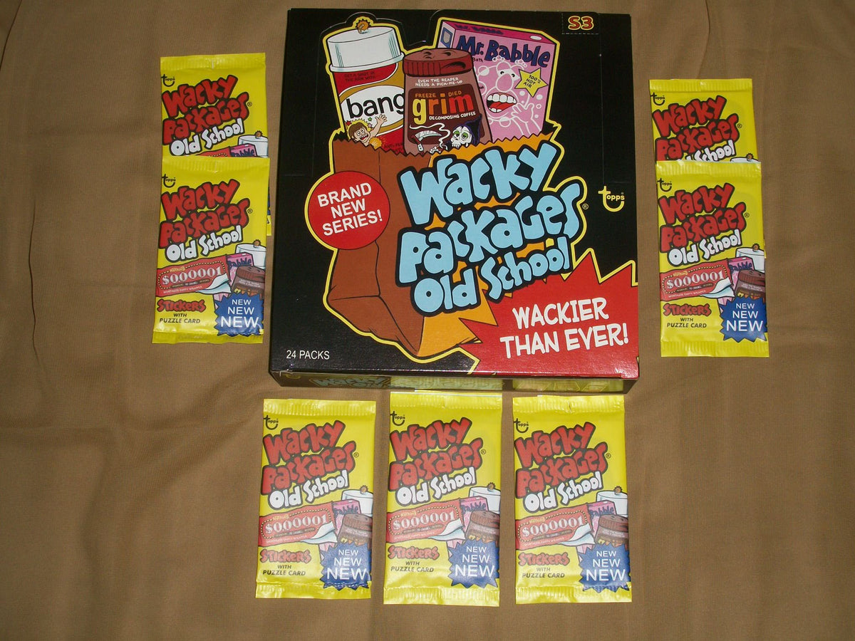 Wacky Packages Old School 3 Lot of 7 Sealed Packs New Series!!