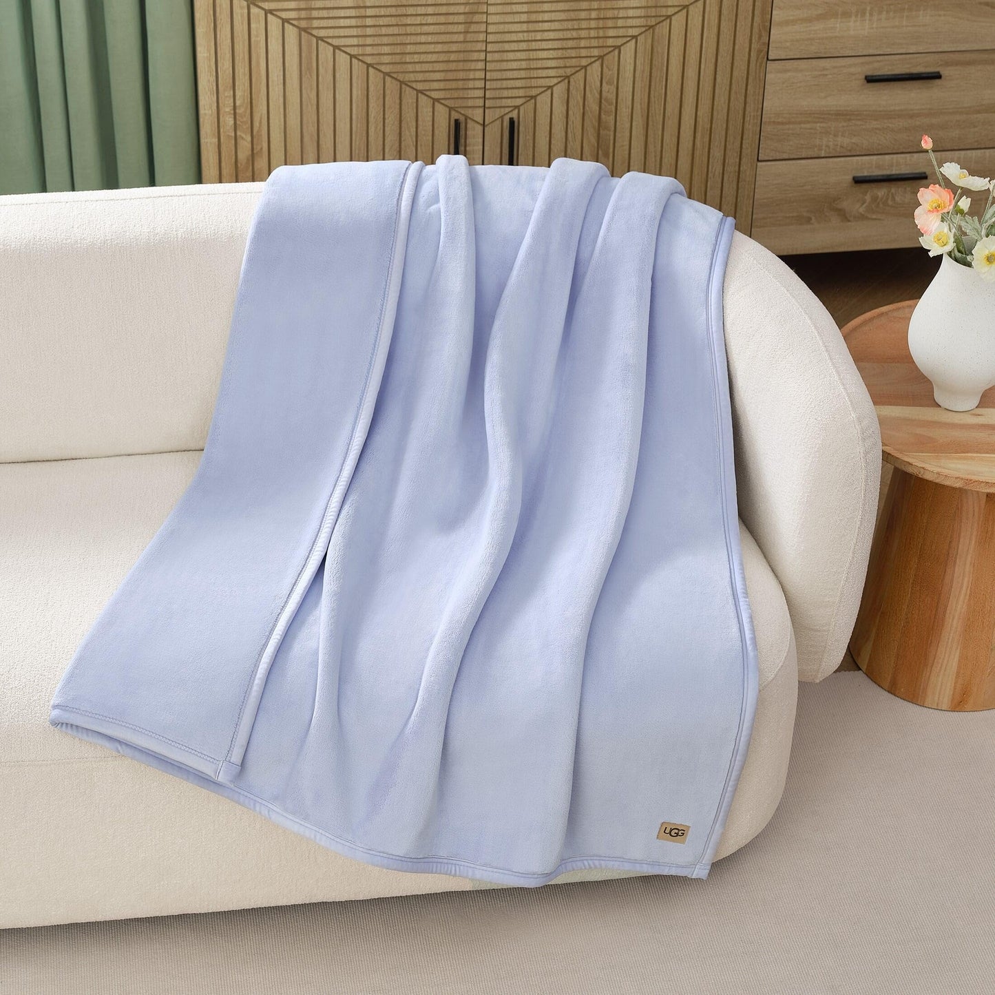 UGG Coco Throw Blanket, Soft Luxury Fleece for Sofa, 50" x 70", Lavender