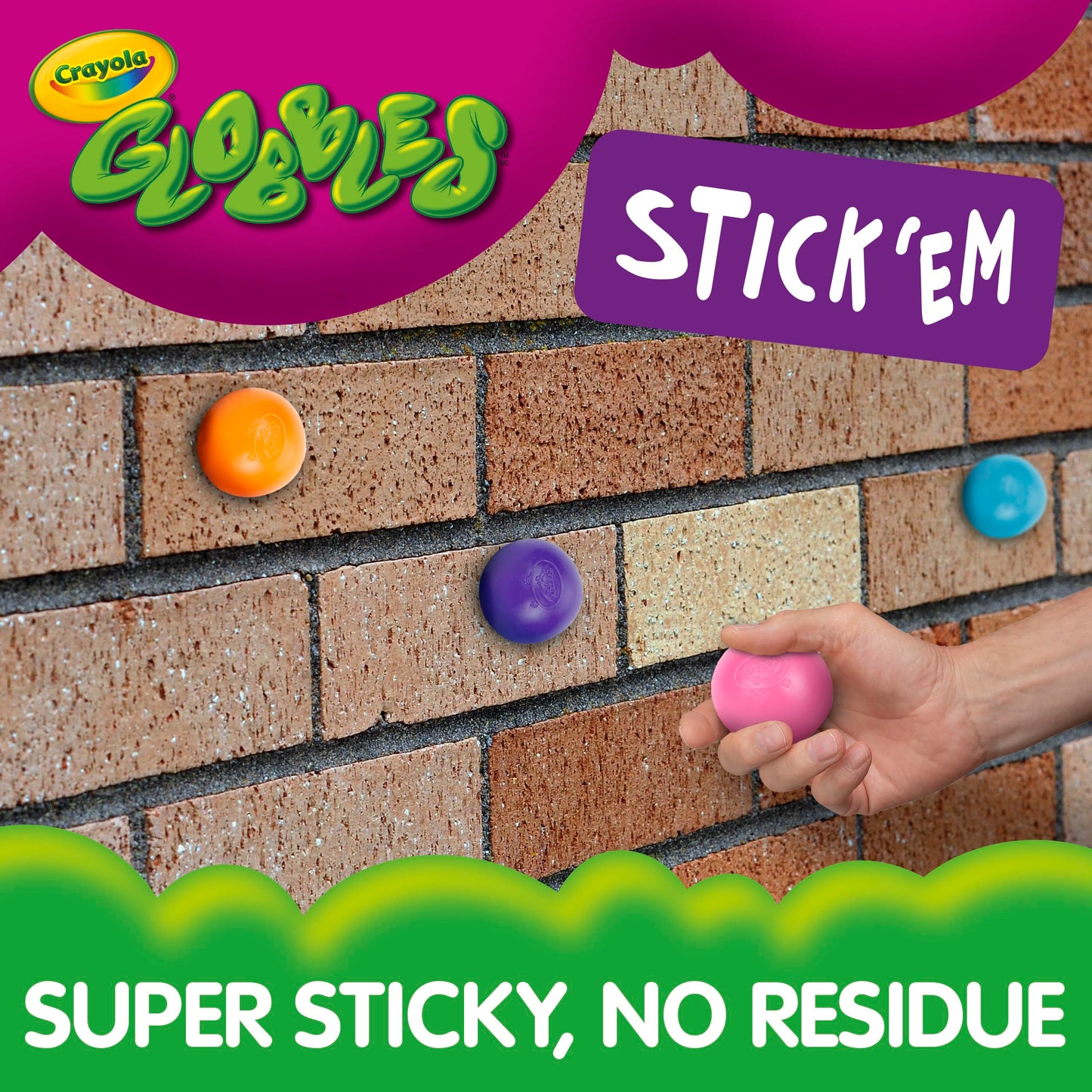 Crayola Globbles Fidget Toy (6ct), Sticky Stress Ball for Adults & Kids, Squishy Balls, Calming Sensory Gifts for Stress Relief