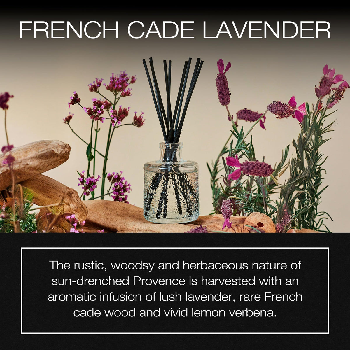 Voluspa French Cade Lavender Oil Reed Diffuser, 3.4 Oz Home Fragrance