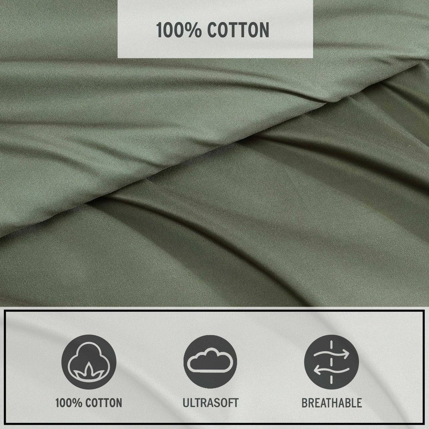 Eddie Bauer - Sheets, Super Soft Bedding with Matching Pillowcases, Temperature-Regulating Fabric, All-Around Comfort, Solid Room Essentials (Logan Green, King)