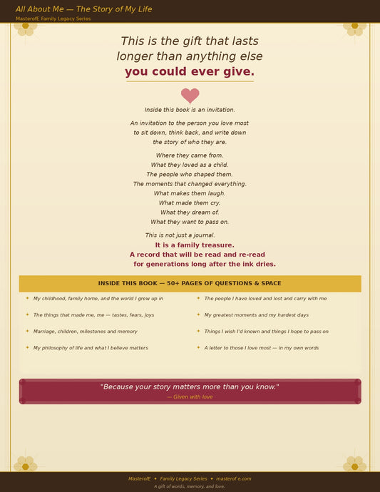 All About Me Book – Create Your Personal Story, Memories & Self-Discovery Journal