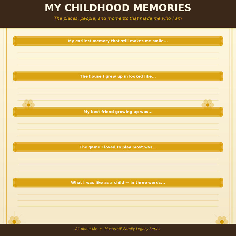 All About Me Book – Create Your Personal Story, Memories & Self-Discovery Journal