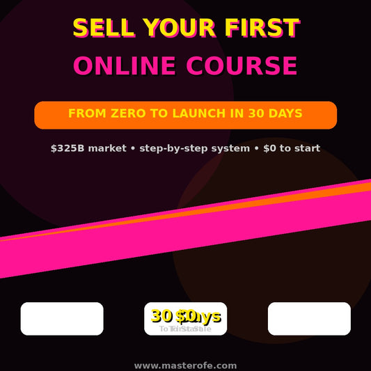 SELL YOUR FIRST ONLINE COURSE
