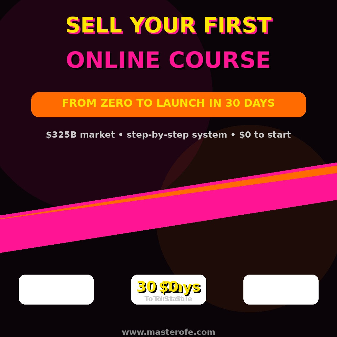 SELL YOUR FIRST ONLINE COURSE