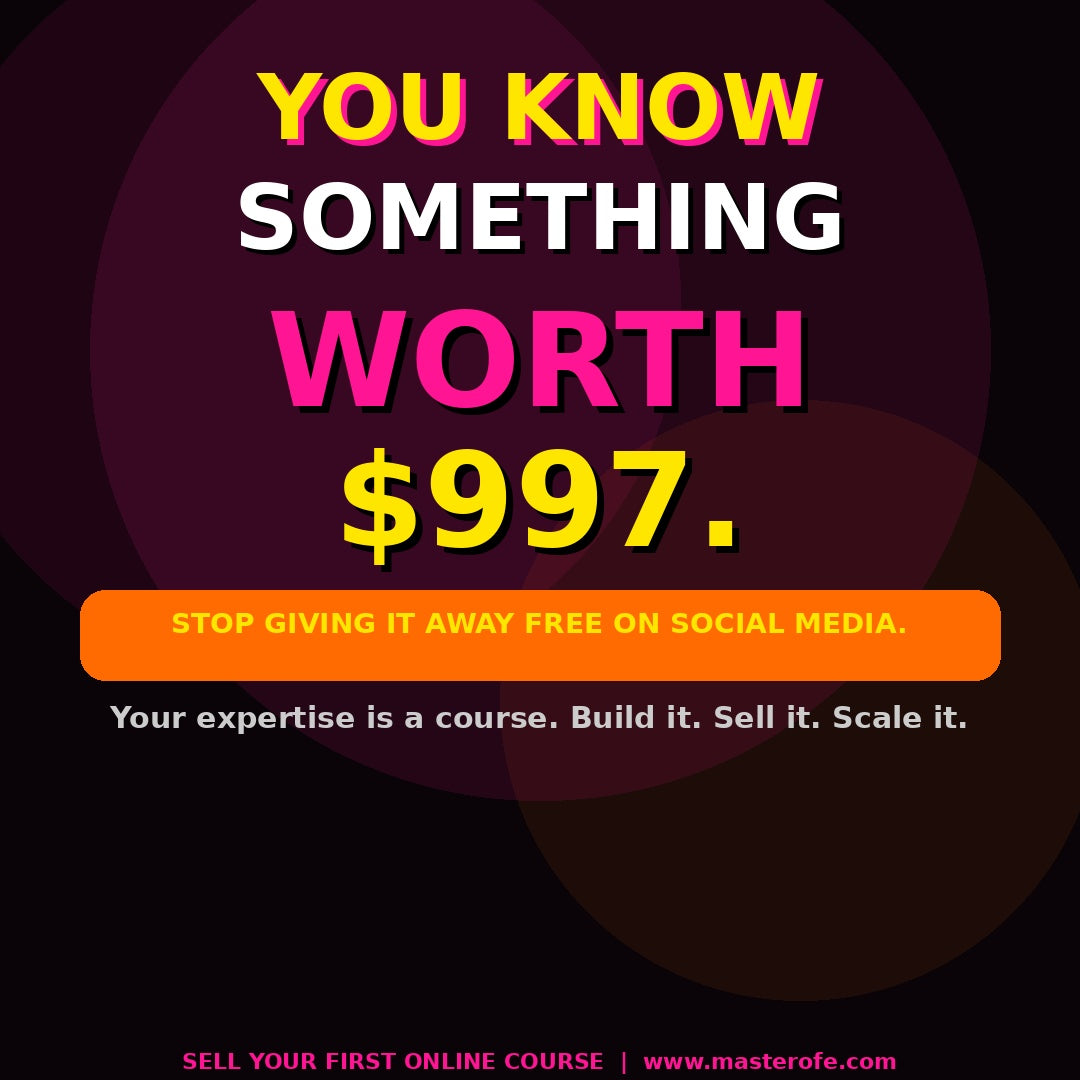 SELL YOUR FIRST ONLINE COURSE