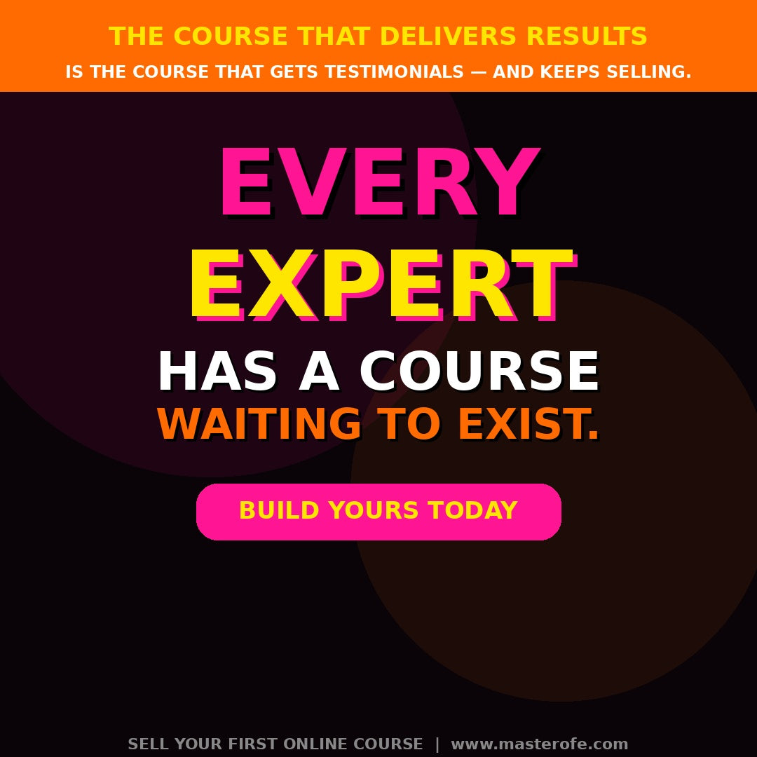 SELL YOUR FIRST ONLINE COURSE