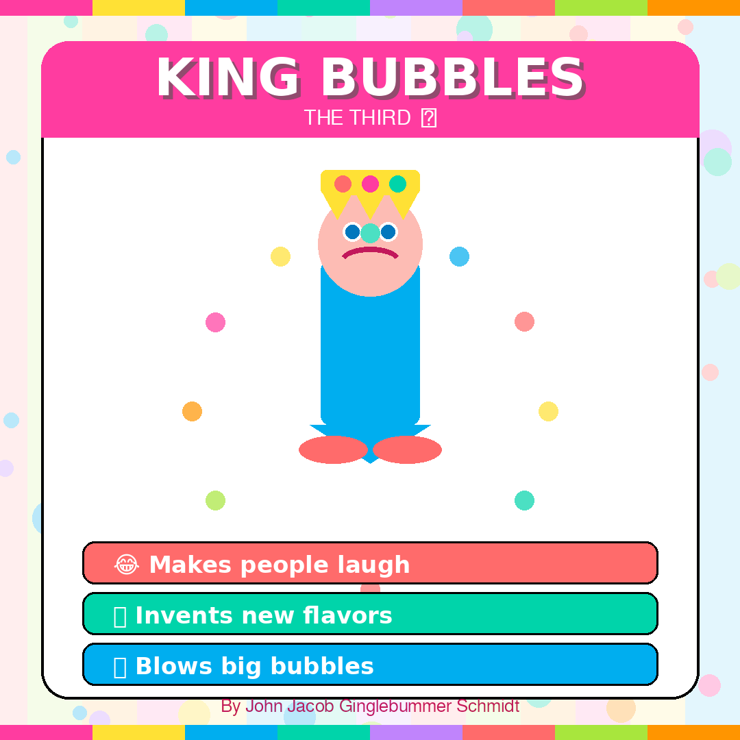 King of Bubblegum Land A Fun Adventure Through Imagination and Fantasy
