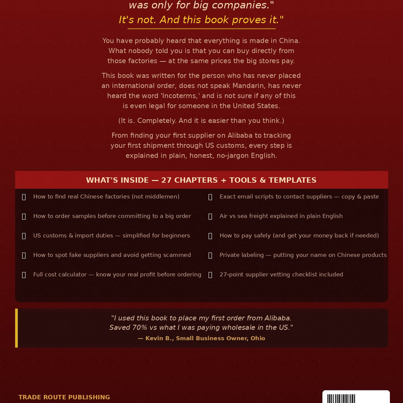 China Sourcing Mastery: The Complete Guide to Finding, Negotiating & Importing Like a Pro
