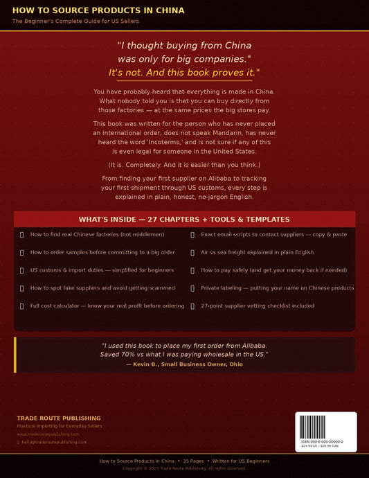 China Sourcing Mastery: The Complete Guide to Finding, Negotiating & Importing Like a Pro
