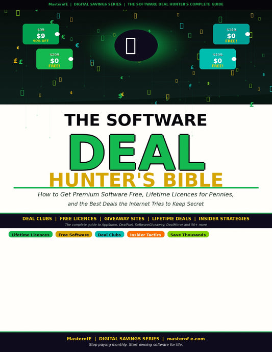 Software Deal Hunter’s Bible – Find the Best Software Discounts, Lifetime Deals & Hidden Savings