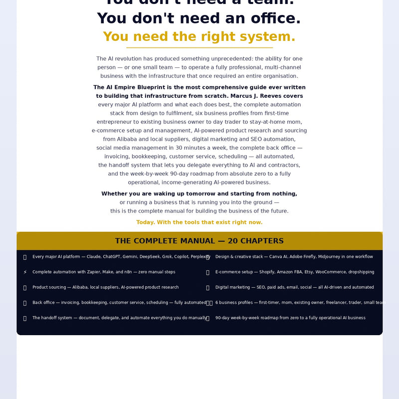 The AI Empire Blueprint – Build, Automate & Scale a 6-Figure AI Business | Marcus J. Reeves