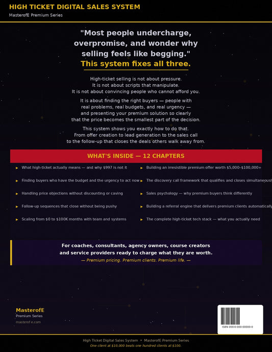 High Ticket Digital Sales Book – Master Premium Offers, Closing Strategies & High-Profit Digital Selling