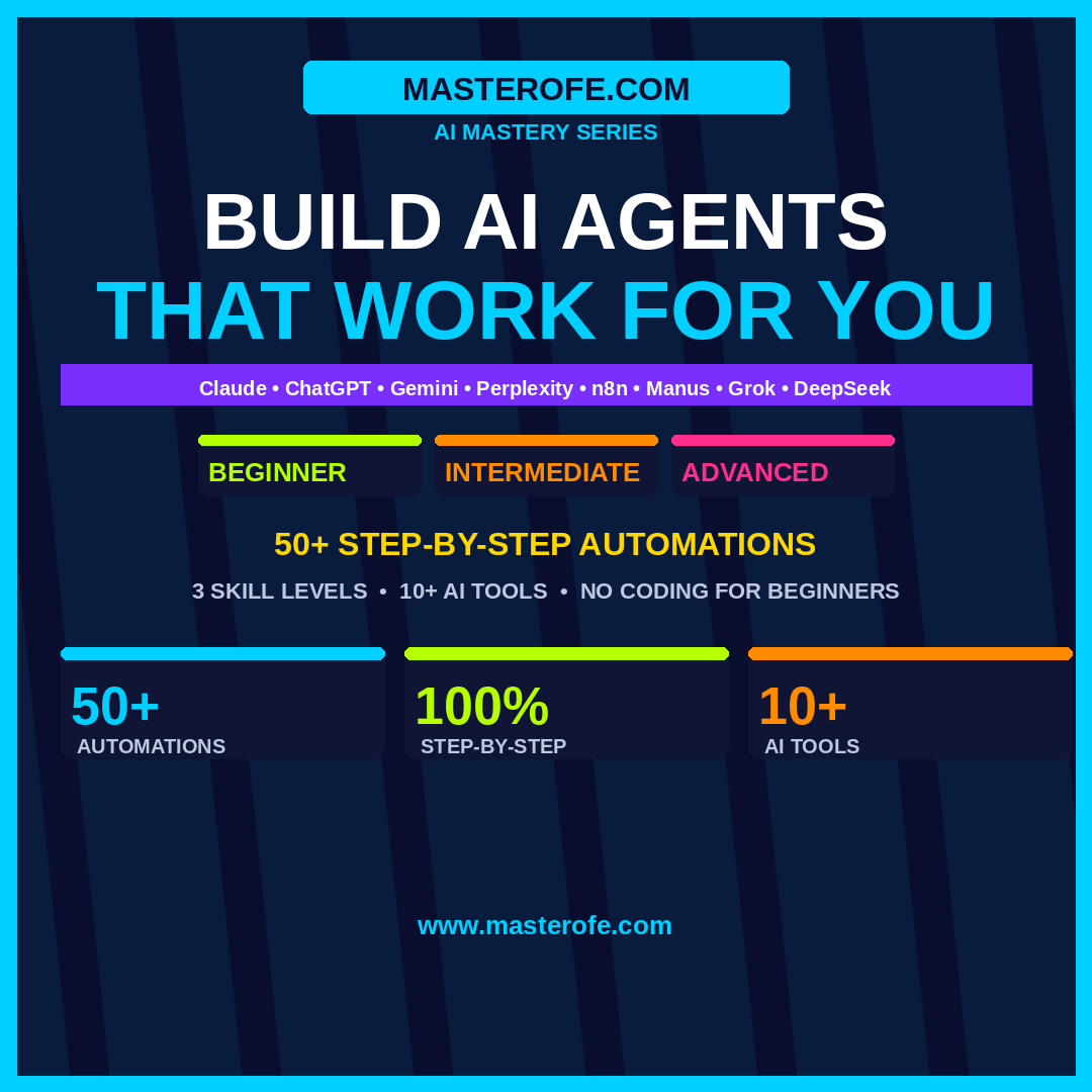 Build AI Agents That Work For You The Complete Guide to AI Automation and Smart Productivity