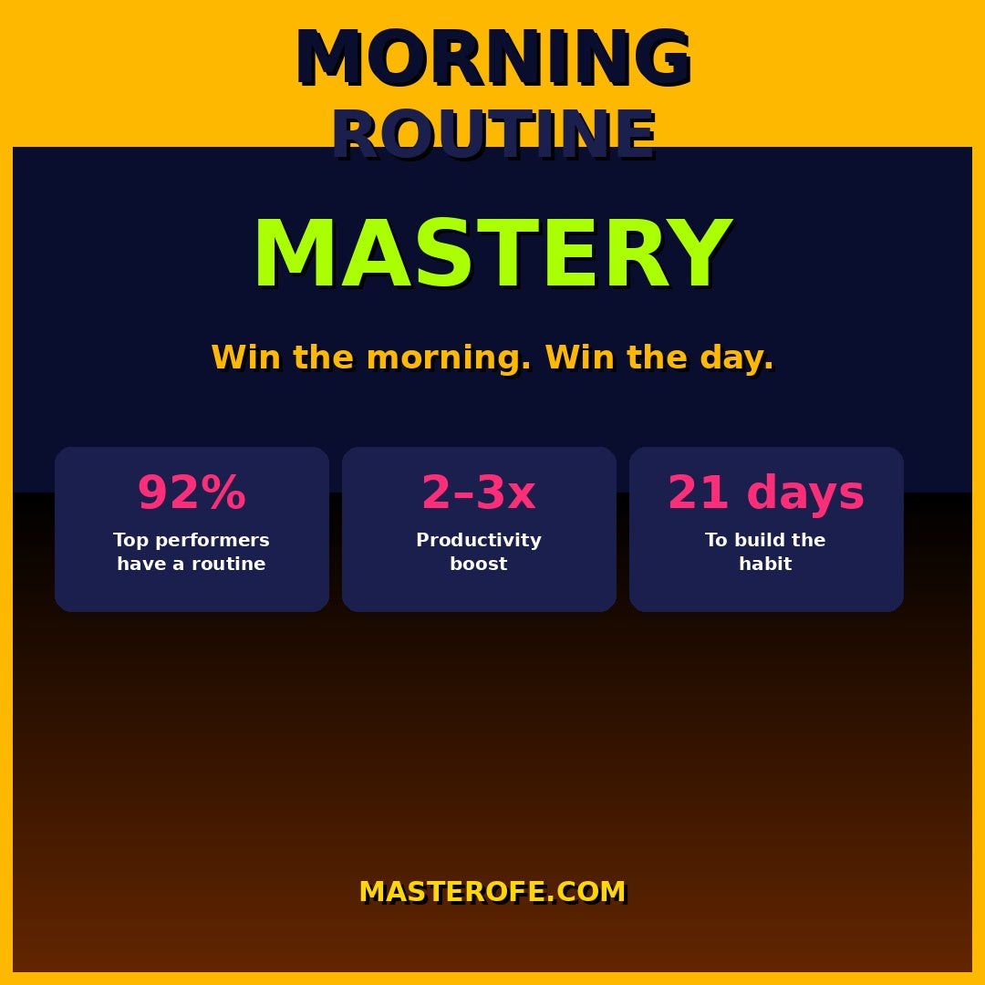 Morning Routine Mastery The Complete Guide to Building Productive Habits and Starting Your Day Strong