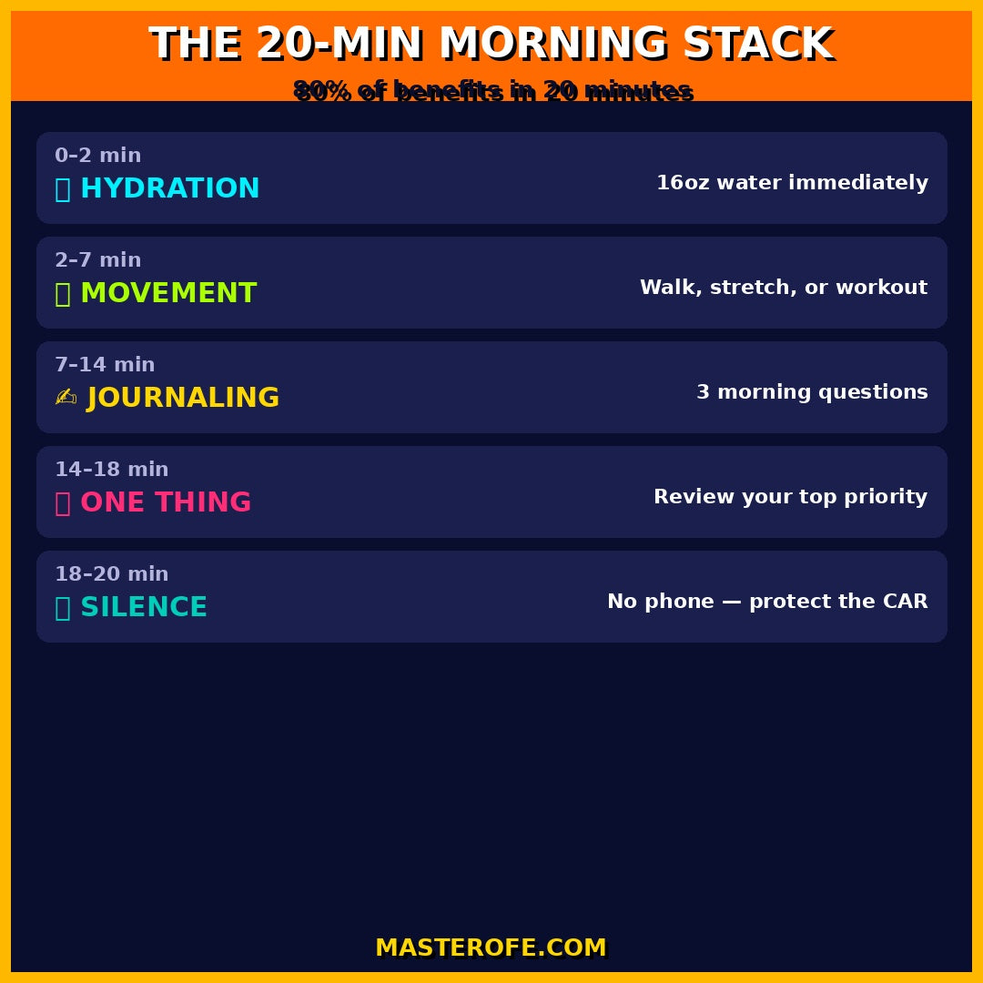 Morning Routine Mastery The Complete Guide to Building Productive Habits and Starting Your Day Strong