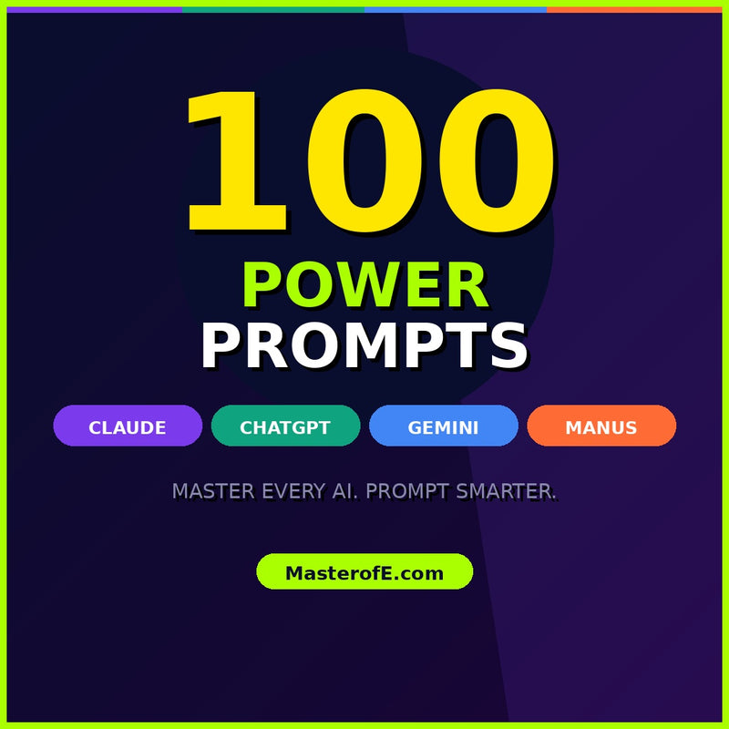 100 AI Power Prompts – Unlock the Full Potential of AI for Business, Content & Productivity