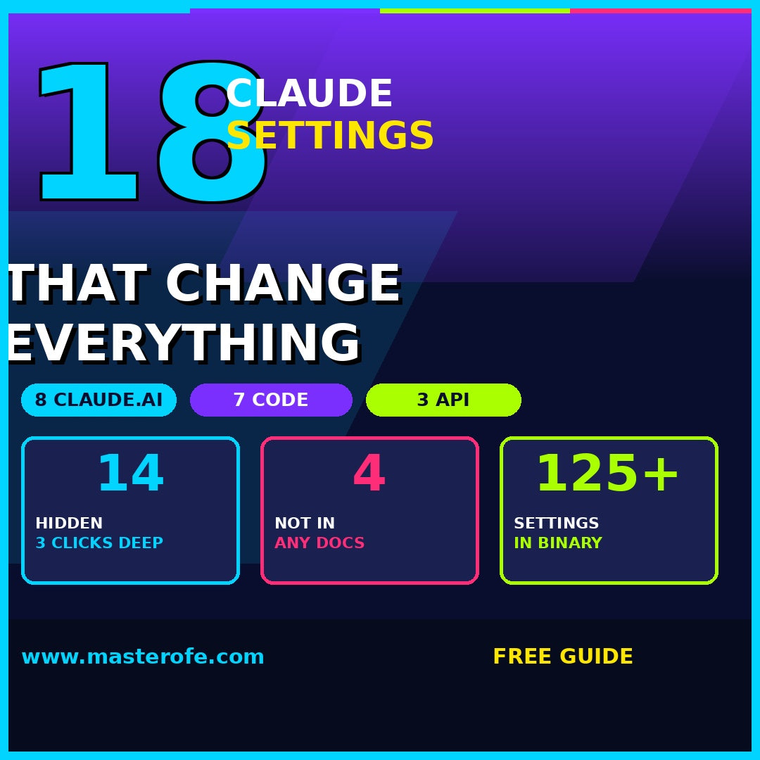 Claude AI 18 Settings That Changed Everything The Ultimate Guide to Better AI Performance