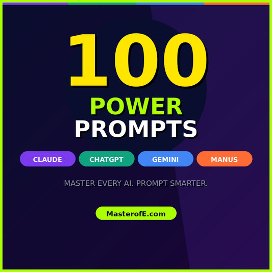 100 AI Power Prompts – Digital eBook Ready-to-Use Prompts for Productivity & Creativity