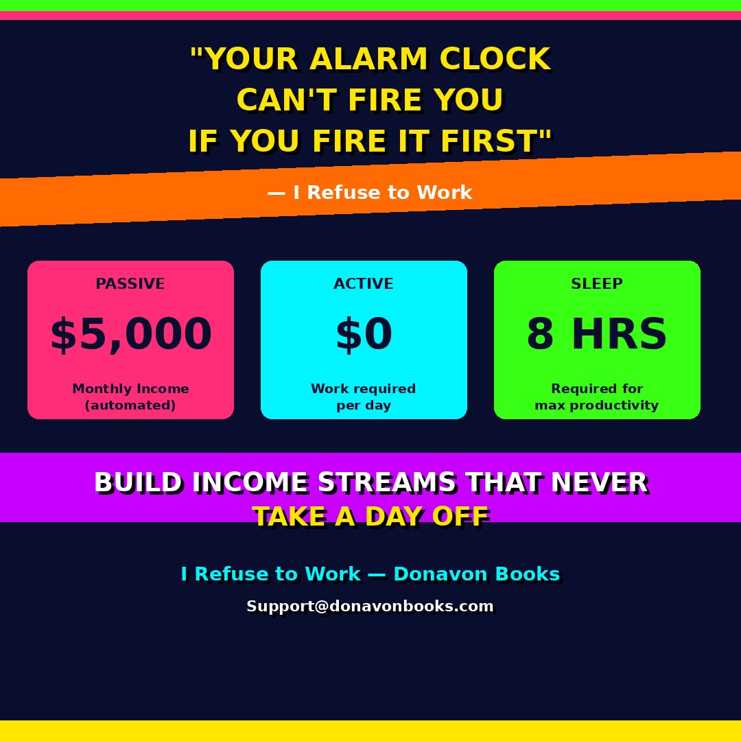 I Refuse to Work The Complete Guide to Building Financial Freedom and an Alternative Lifestyle