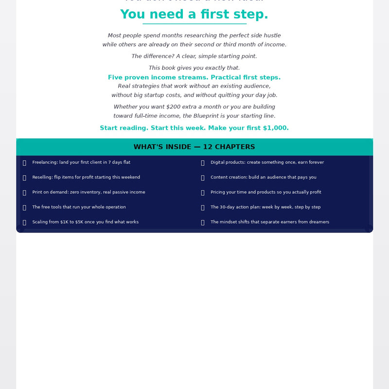 Side Hustle – Start, Build & Grow Extra Income Streams in Your Spare Time