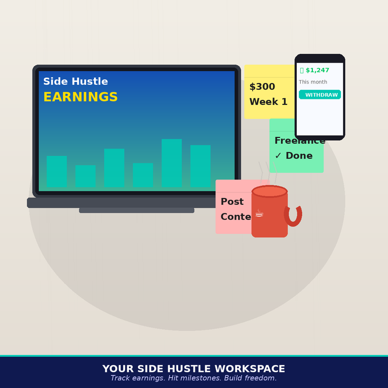Side Hustle – Start, Build & Grow Extra Income Streams in Your Spare Time