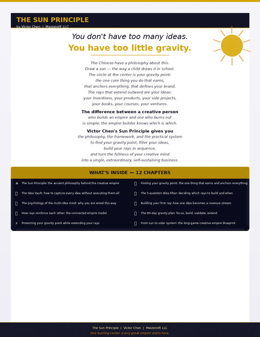The Sun Principle – A Guide to Energy, Positivity & Building a Life That Attracts Growth
